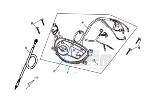 SYMPLY 150 drawing DASHBOARD / SPEEDOMETER CABLE / WIRING HARNASS