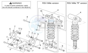 RSV 2 1000 drawing Connecting rod - Rear shock abs