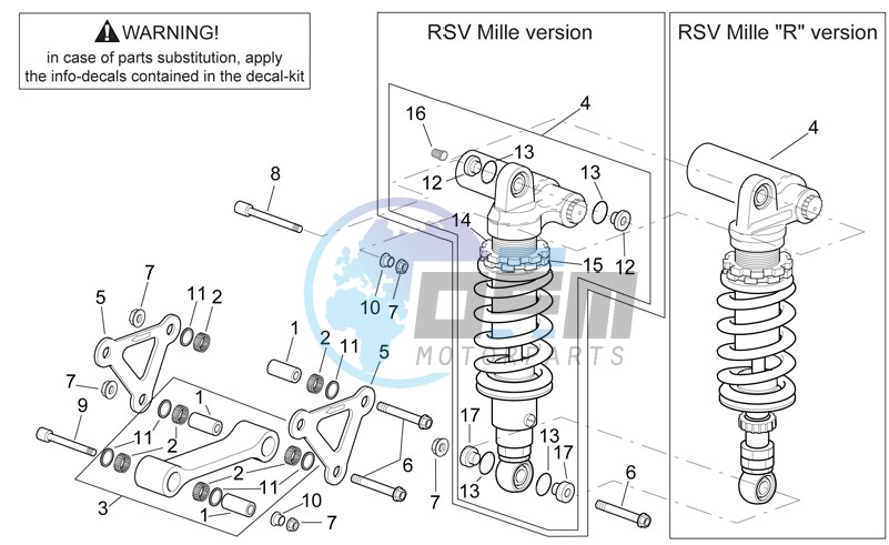 Connecting rod - Rear shock abs