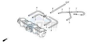 CBR600F drawing THROTTLE BODY (TUBING)