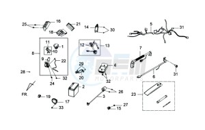 GTS 125 EFI drawing ELECTRONIC PARTS