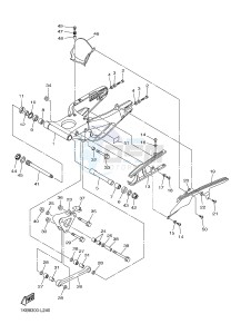 YZF-R1B 1000 (1KBH) drawing REAR ARM