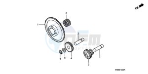 TRX250X9 Australia - (U) drawing STARTING GEAR