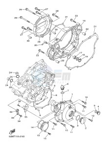 WR250F (1HC6 1HC7 1HC8) drawing CRANKCASE COVER 1