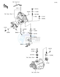 MULE SX KAF400JHF EU drawing Gear Change Mechanism