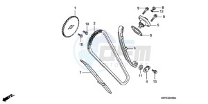 CBR125RW9 Australia - (U) drawing CAM CHAIN/TENSIONER