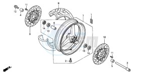 CBR600F drawing FRONT WHEEL