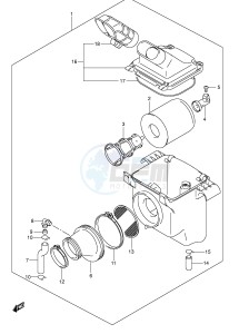 LT-F250 (E17) drawing AIR CLEANER