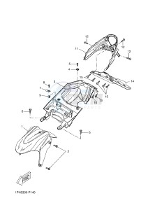 NS50 AEROX R (1PH7 1PH7 1PH7 1PH7) drawing FRONT FENDER