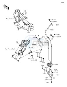 VERSYS-X 300 ABS KLE300CHF XX (EU ME A(FRICA) drawing Brake Piping