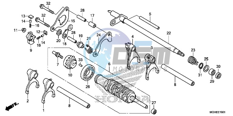 GEARSHIFT DRUM (VFR1200XD/XDA/XDL/XDS)