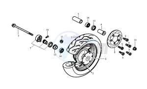 JET BASIX 50 drawing FRONT WHEEL