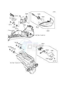 NINJA 300 EX300AEF XX (EU ME A(FRICA) drawing Taillight(s)