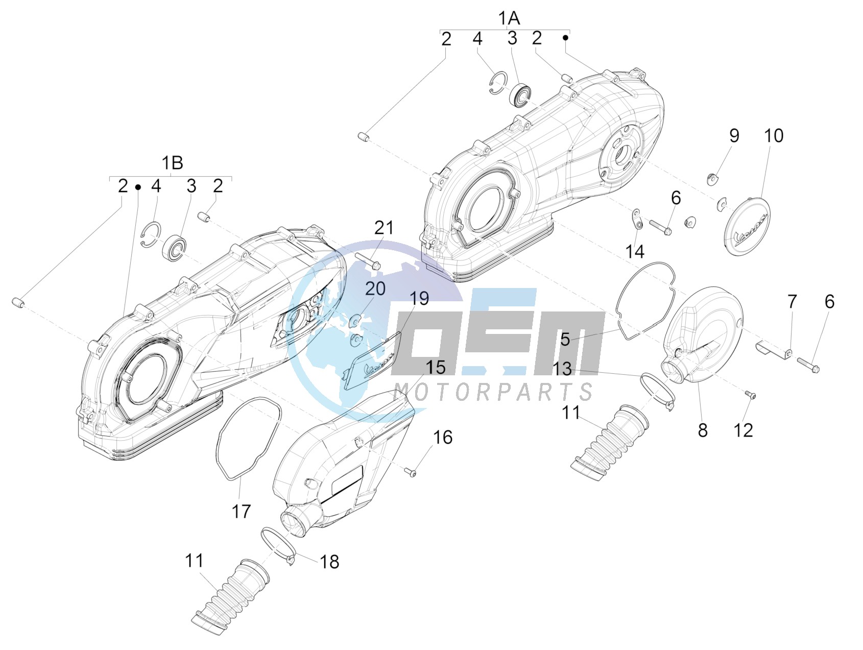 Crankcase cover - Crankcase cooling