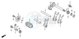 CBF150SH drawing GEARSHIFT DRUM