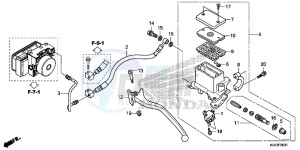 NSS300AD Forza E drawing REAR BRAKE MASTER CYLINDER (NSS300A)