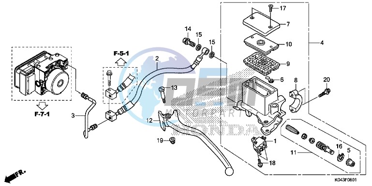 REAR BRAKE MASTER CYLINDER (NSS300A)