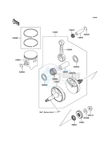 KX85 / KX85 II KX85A9F EU drawing Crankshaft/Piston(s)