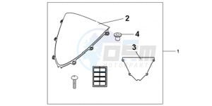 CBR1000RA9 France - (F / ABS CMF MME REP) drawing WINDSCREEN CLEAR