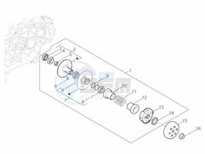 PRIMAVERA 50 4T 3V 25 KMH NOABS E4 25 kmh (EMEA) drawing Driven pulley