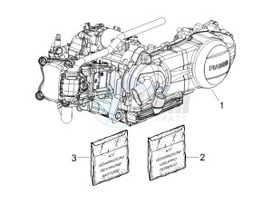 GTS 300 ie Touring drawing Engine assembly