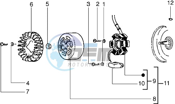 Flywheel magneto