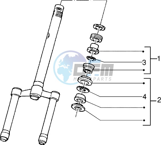 Steering bearing ball tracks