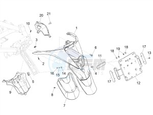 MP3 300 HPE (EMEA, APAC) drawing Rear cover - Splash guard