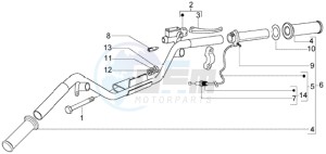 LX 150 USA drawing Handlebars component RH