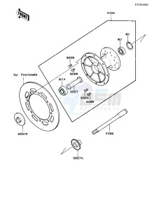 KX 500 A [KX500] (A1) [KX500] drawing FRONT HUB -- 83 A1- -