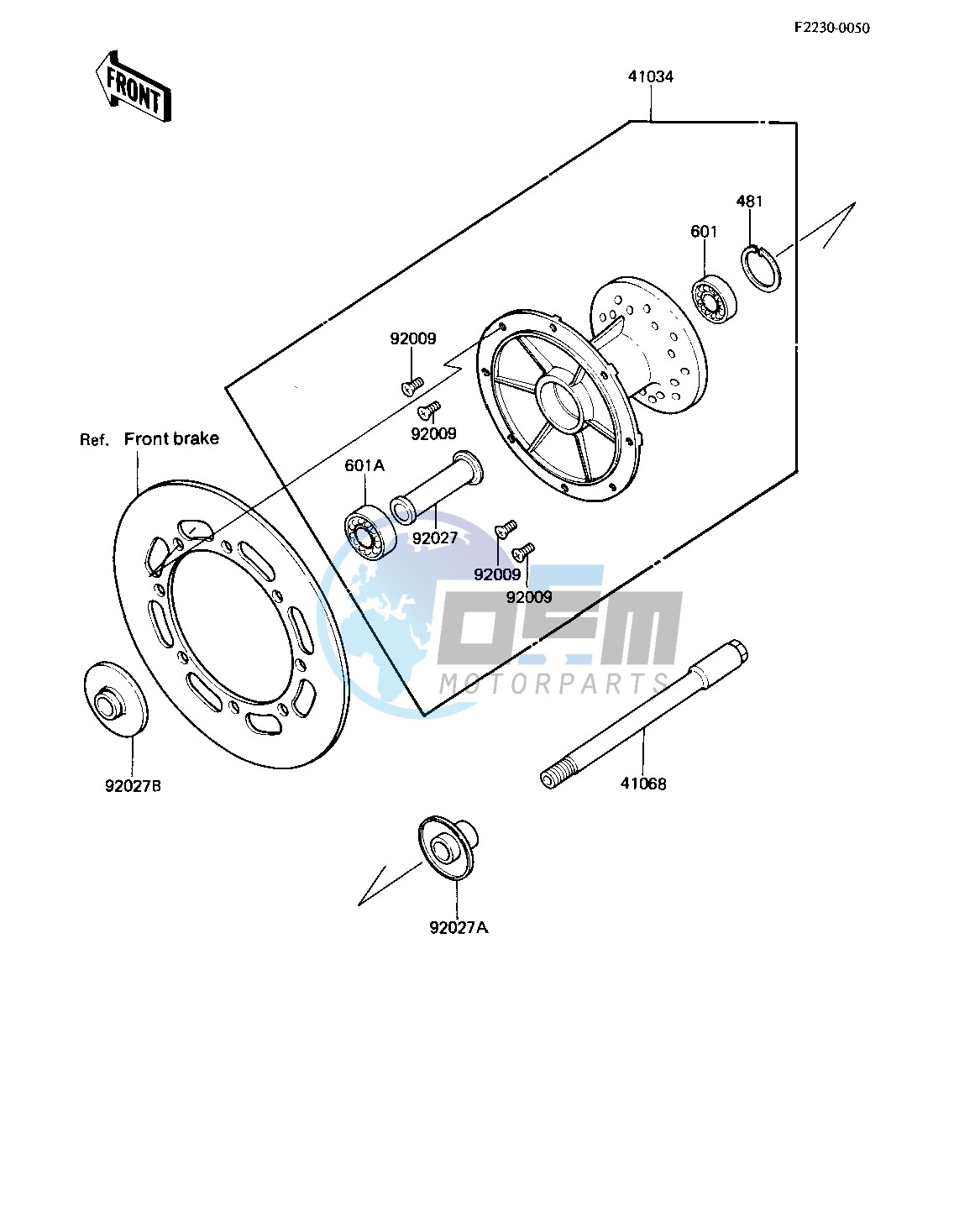 FRONT HUB -- 83 A1- -