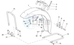 California Vintage 1100 drawing Front mudguard