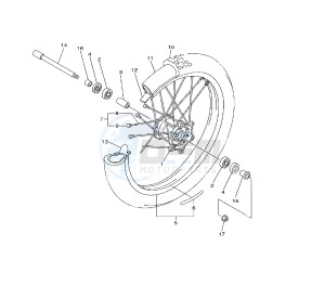 YZ F 450 drawing FRONT WHEEL