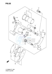 LT-F400 (P17) drawing FRONT CALIPER