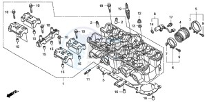 CB1300S CB1300SUPER FOUR drawing CYLINDER HEAD