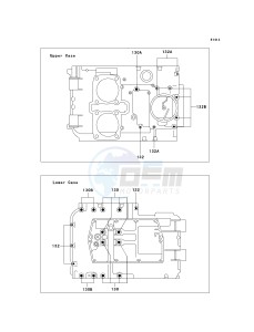 EN 500 C [VULCAN 500 LTD] (C6F-C9F) C7F drawing CRANKCASE BOLT PATTERN