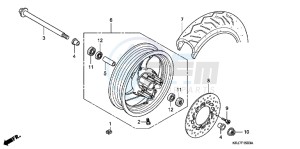 FES125B drawing FRONT WHEEL (FES125) (FES150)