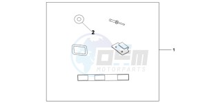 XL700VAB TRANSALP E drawing U LOCK ATT.