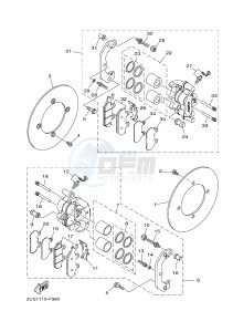 YXC700E YXC70VPHG VIKING VI EPS CAMO (B855) drawing FRONT BRAKE CALIPER