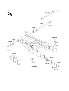 EX 500 D [NINJA 500R] (D6F-D9F) D8F drawing SWINGARM