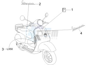 LX 50 2T drawing Plates - Emblems