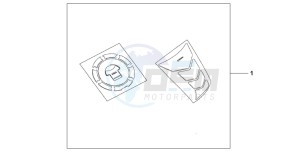 CB600F2 HORNET S drawing TANKPAD / FUEL LID COVER