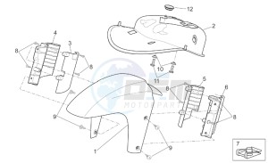 Sport City 125-200 e2 125-200-250 drawing Front body - Front mudguard