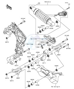 Z1000SX ZX1000LFF FR GB XX (EU ME A(FRICA) drawing Suspension/Shock Absorber