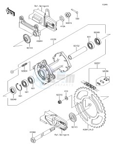 KX85-II KX85DGF EU drawing Rear Hub