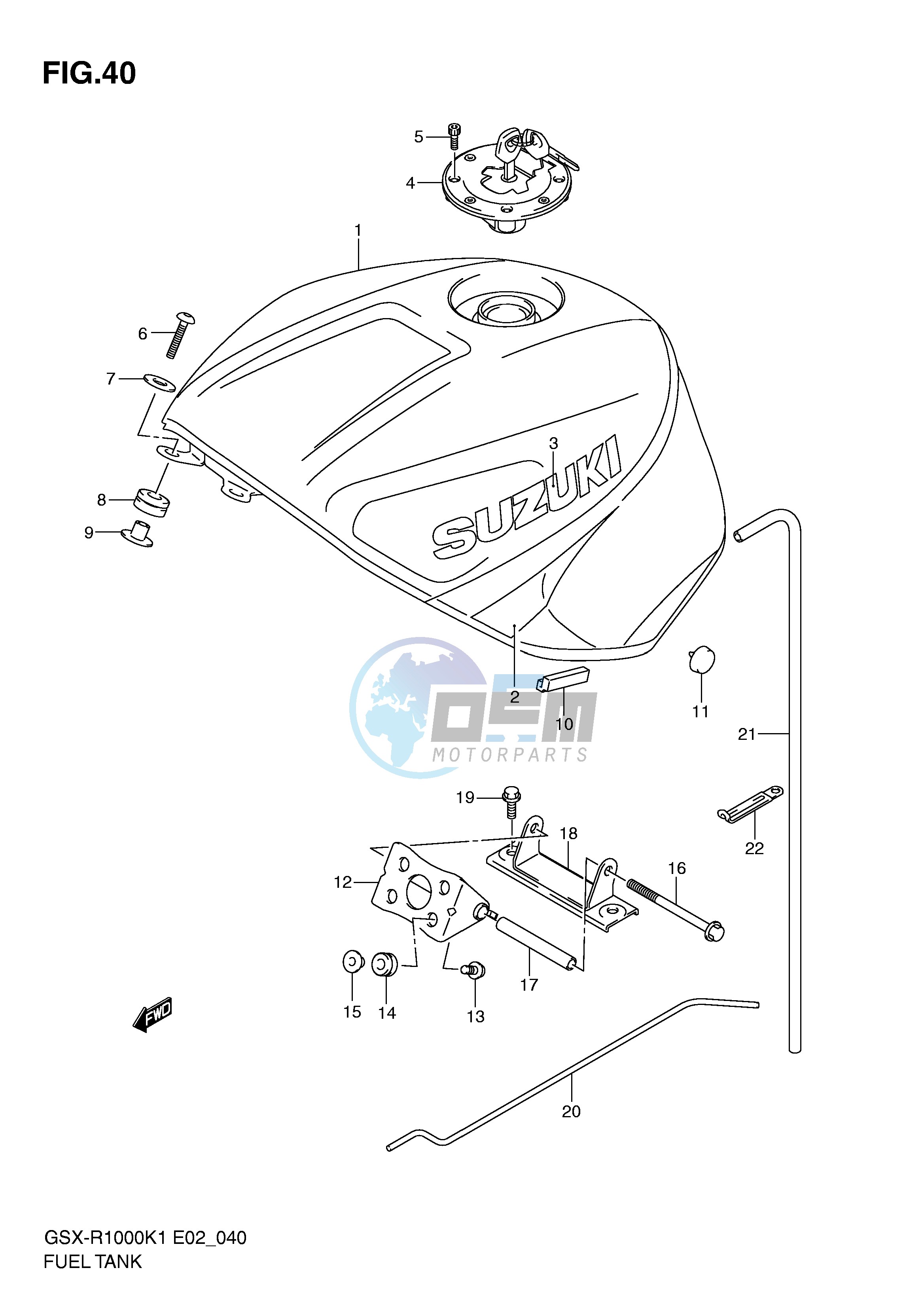 FUEL TANK (GSX-R1000K1)