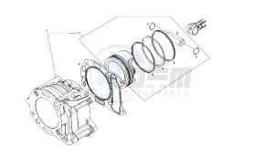 GP1 LOW SEAT - 125 CC VTHPS1B1A EU3 drawing CYLINDER - PISTON