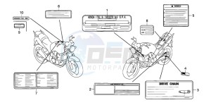 CBF500 drawing CAUTION LABEL