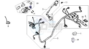 JET EURO X 50 25 KMH E2 drawing WIRING HARNASS - ELECTRONIC PARTS