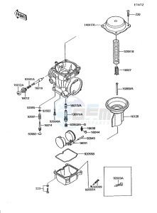 ZG 1200 B [VOYAGER XII] (B6-B9) [VOYAGER XII] drawing CARBURETOR PARTS